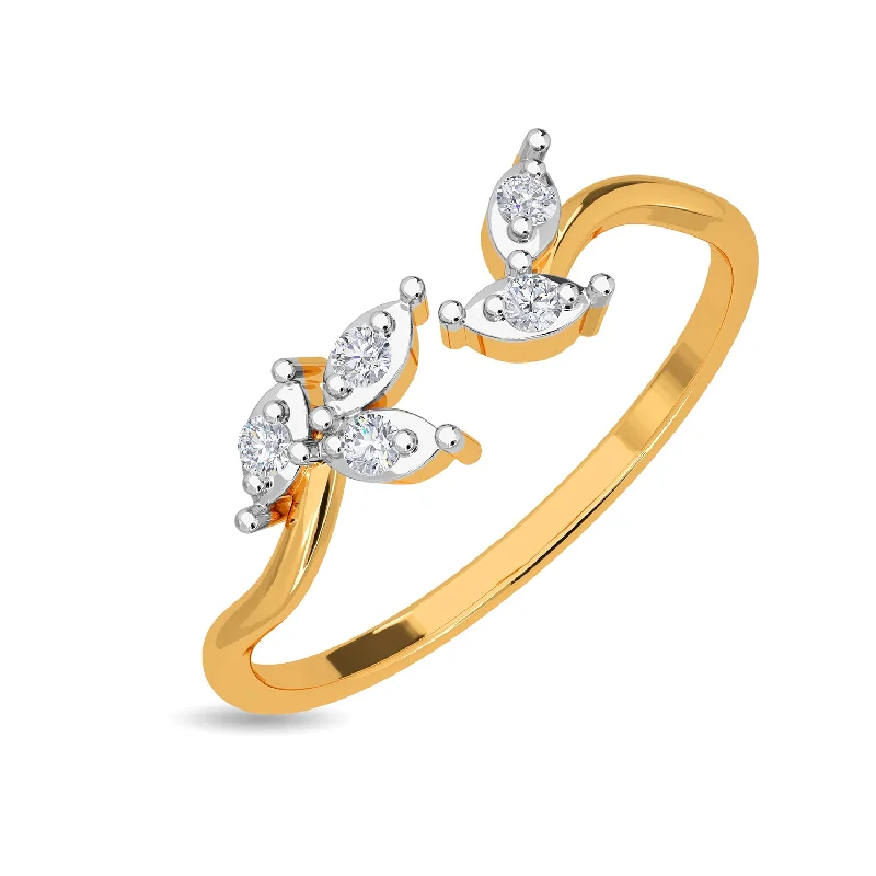 delicate gold band ring Saffron Ring