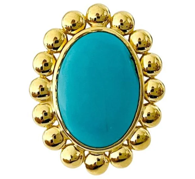 men’s leather and silver bracelet Sleeping Beauty Turquoise Ring