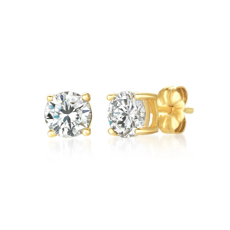 simple crescent moon ring Solitaire Brilliant Stud Earrings Finished in 18kt Yellow Gold - 1.5 Cttw simple crescent moon ring Solitaire Brilliant Stud Earrings Finished in 18kt Yellow Gold - 1.5 Cttw