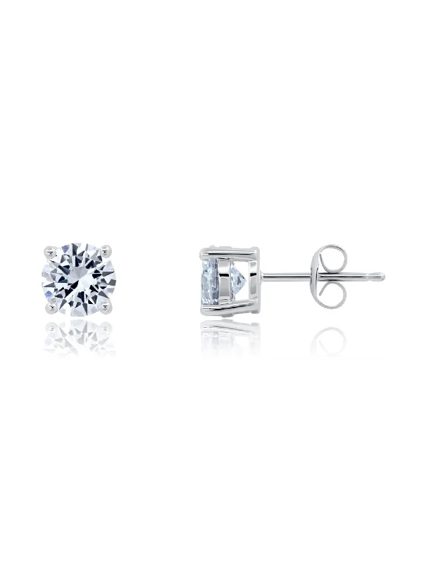 dainty snake ring gold Small 1ct Brilliant Stud Earrings in Platinum