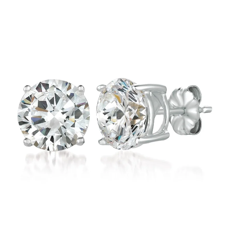 bold statement cuff bracelet Large 3ct Brilliant Stud Earrings in Platinum