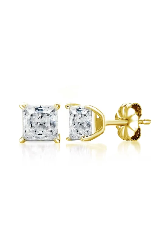vintage pearl engagement ring Solitaire Princess Stud Earrings Finished in 18kt Yellow Gold - 2.5 Cttw vintage pearl engagement ring Solitaire Princess Stud Earrings Finished in 18kt Yellow Gold - 2.5 Cttw