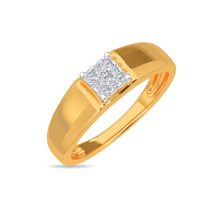 elegant drop earrings wedding Square Classic Band Ring For Him