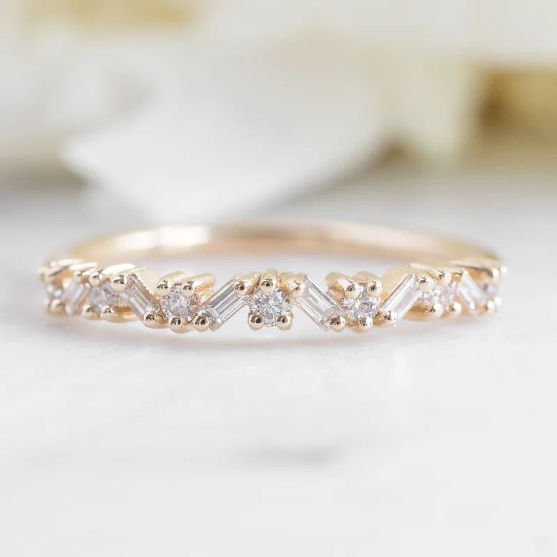 elegant drop earrings wedding The Baguette Confetti Stacking Ring | 14K or 18K Yellow Gold elegant drop earrings wedding The Baguette Confetti Stacking Ring | 14K or 18K Yellow Gold