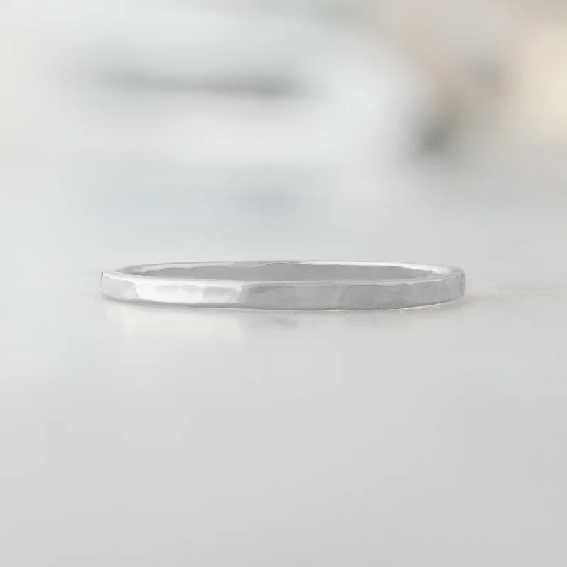 minimalist sapphire drop necklace The Gold Stacking Wedding Ring | Hammered Texture in 14K White Gold minimalist sapphire drop necklace The Gold Stacking Wedding Ring | Hammered Texture in 14K White Gold