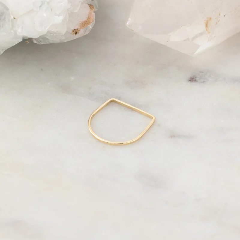 butterfly pendant necklace delicate The Lune Stacking Ring | Gold Filled