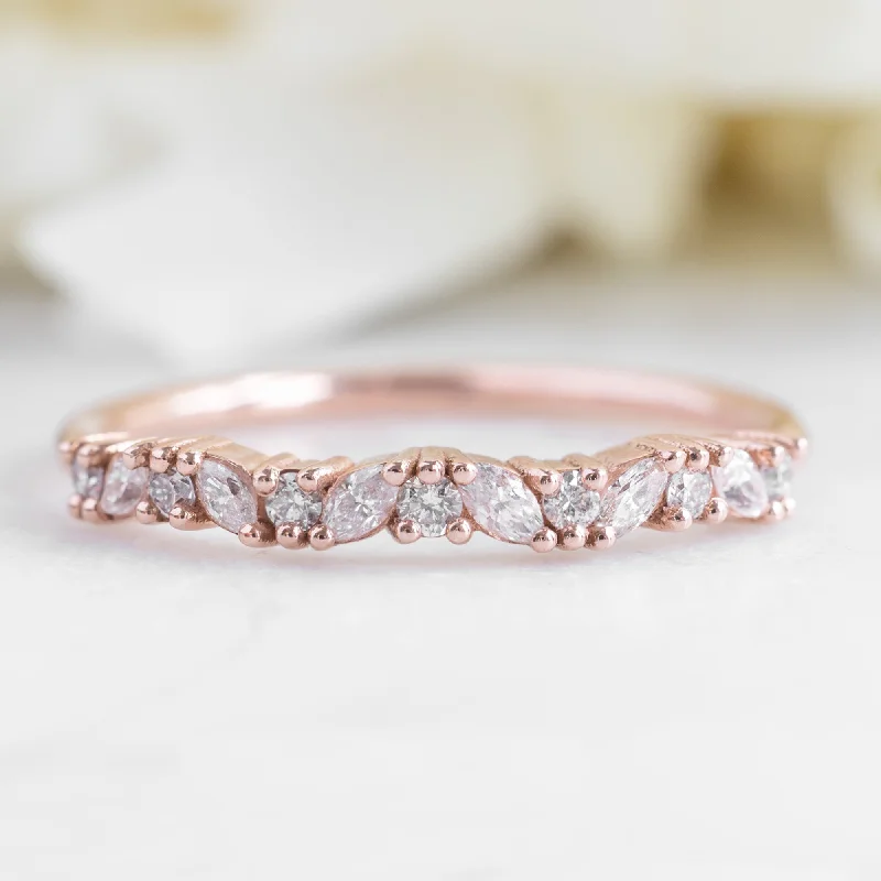 infinity couple’s ring matching set The Marquise Confetti Stacking Ring | 14K or 18K Rose Gold infinity couple’s ring matching set The Marquise Confetti Stacking Ring | 14K or 18K Rose Gold