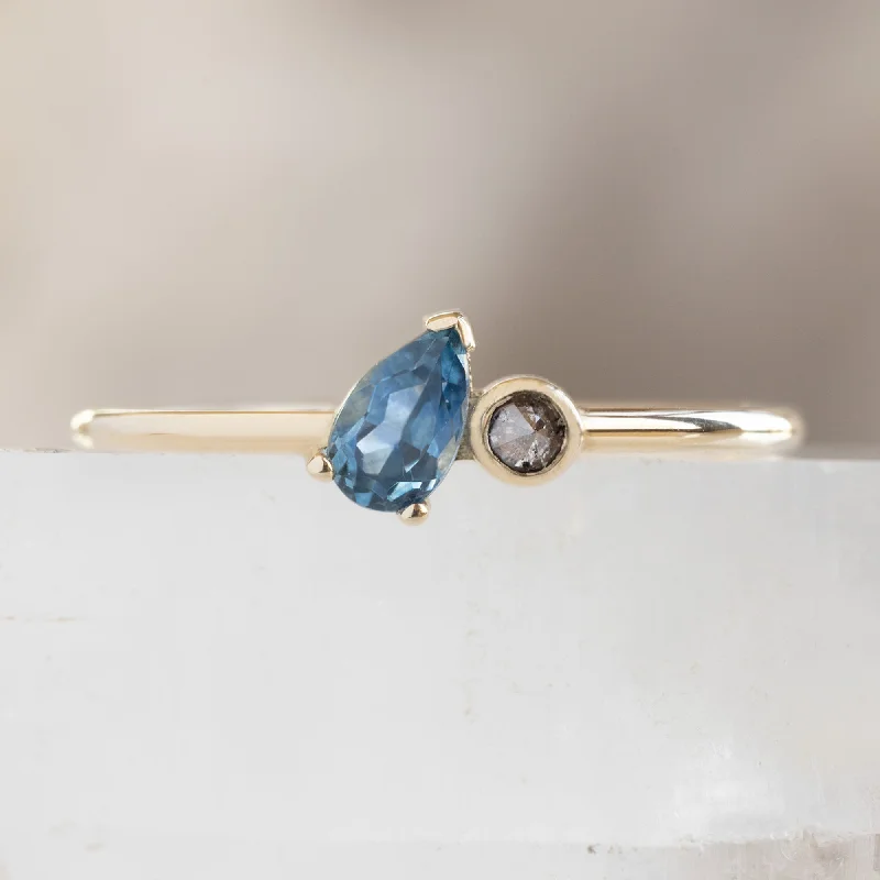 infinity necklace with birthstones The Montana Sapphire + Diamond Ring | 10K Yellow Gold infinity necklace with birthstones The Montana Sapphire + Diamond Ring | 10K Yellow Gold