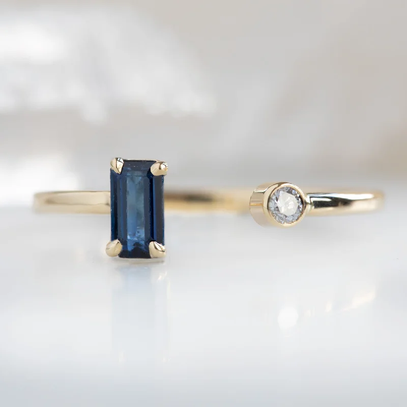 gold bar earrings minimalist The Open Cuff Sapphire + Diamond Ring | 14K Yellow Gold gold bar earrings minimalist The Open Cuff Sapphire + Diamond Ring | 14K Yellow Gold