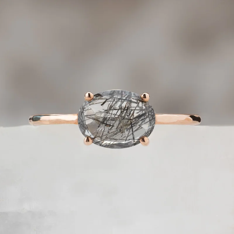 vintage gold engagement ring The Tourmaline in Quartz Ring | 10K Rose Gold