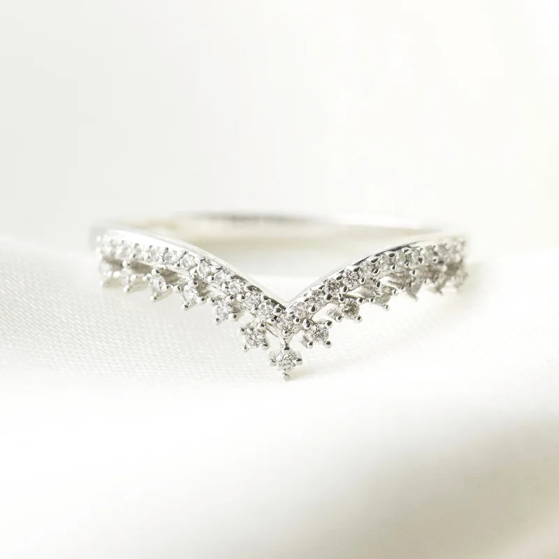 dainty opal nose ring Tiara Diamond Band