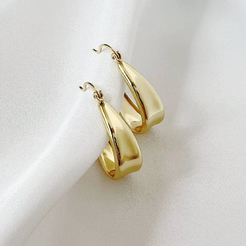 infinity loop ring rose gold Elsie Timeless Hoops Earrings Gold Filled