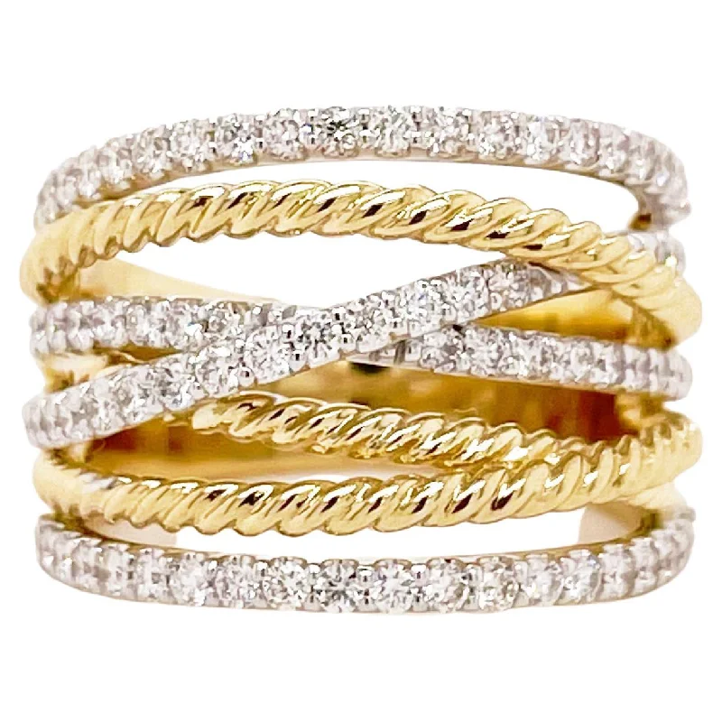 Twisted Rope Diamond Band