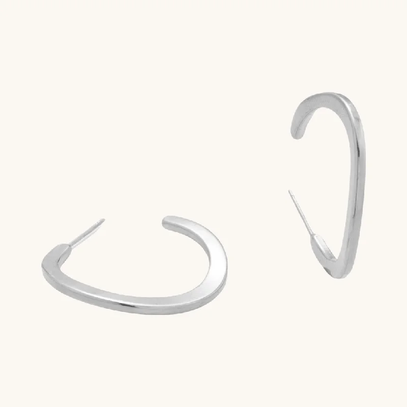 handcrafted braided silver bracelet Venice Silver Hoops