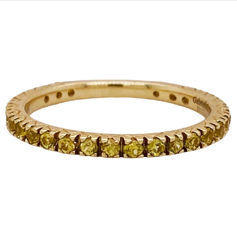 simple crystal earrings Yellow Sapphire Stackable Band