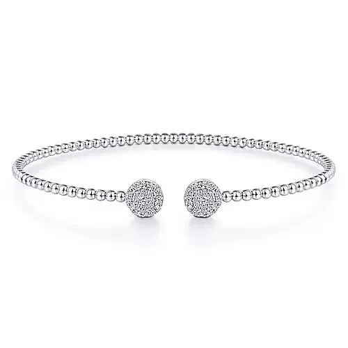 minimalist infinity ring 14K White Gold Bujukan Cluster Diamonds Split Bangle