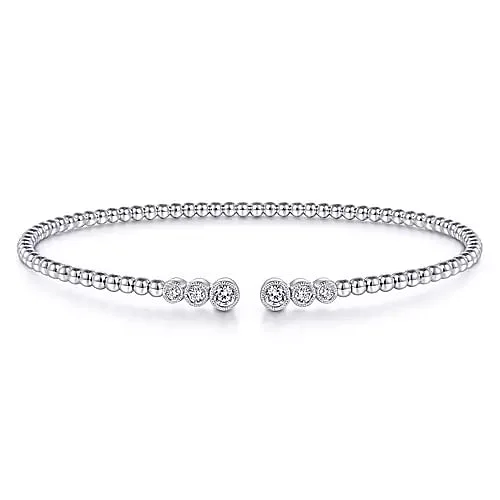 custom star sign necklace 14K White Gold Bujukan Diamonds Split Bangle