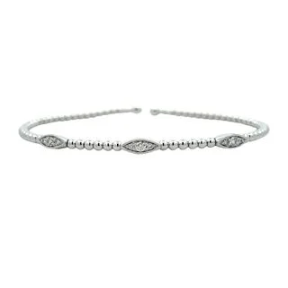 custom name necklace gold 14KW Bujukan Diamond Marquise Stations Bangle
