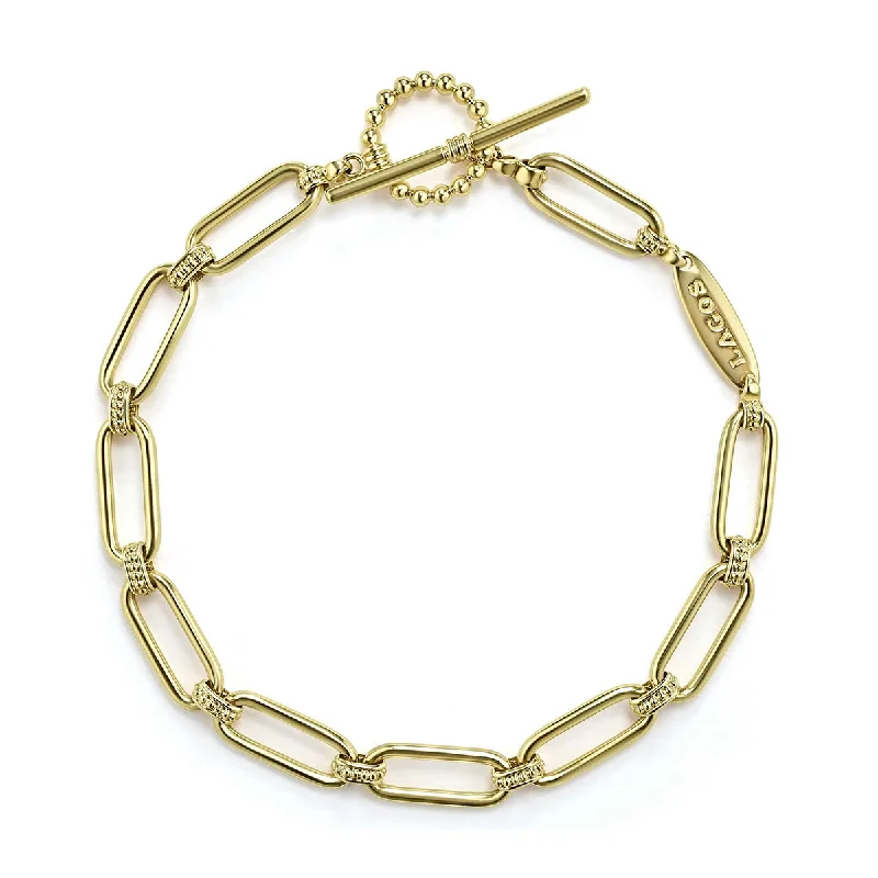 silver anklet with charms 18K Gold Petite Link Bracelet