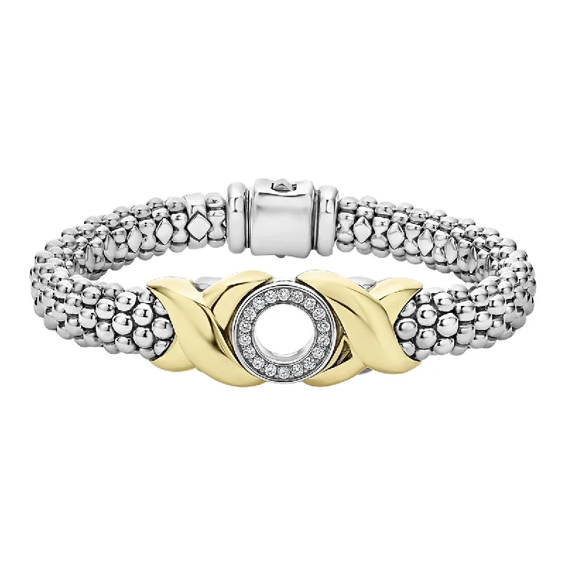 gold and turquoise statement ring 18K Gold XO Diamond Bracelet