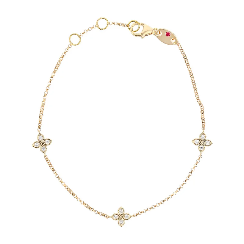 handmade leather pendant necklace 18K Yellow Gold Diamond by the Inch Bracelet