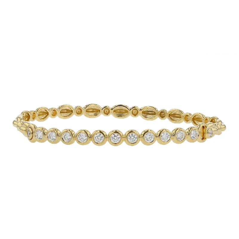 unique diamond tennis bracelet 18K Yellow Gold Diamond Nutmeg Bracelet