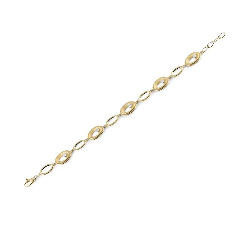 handcrafted gold stud earrings 18K Yellow Sunrise Gold Bracelet My Way with Diamond