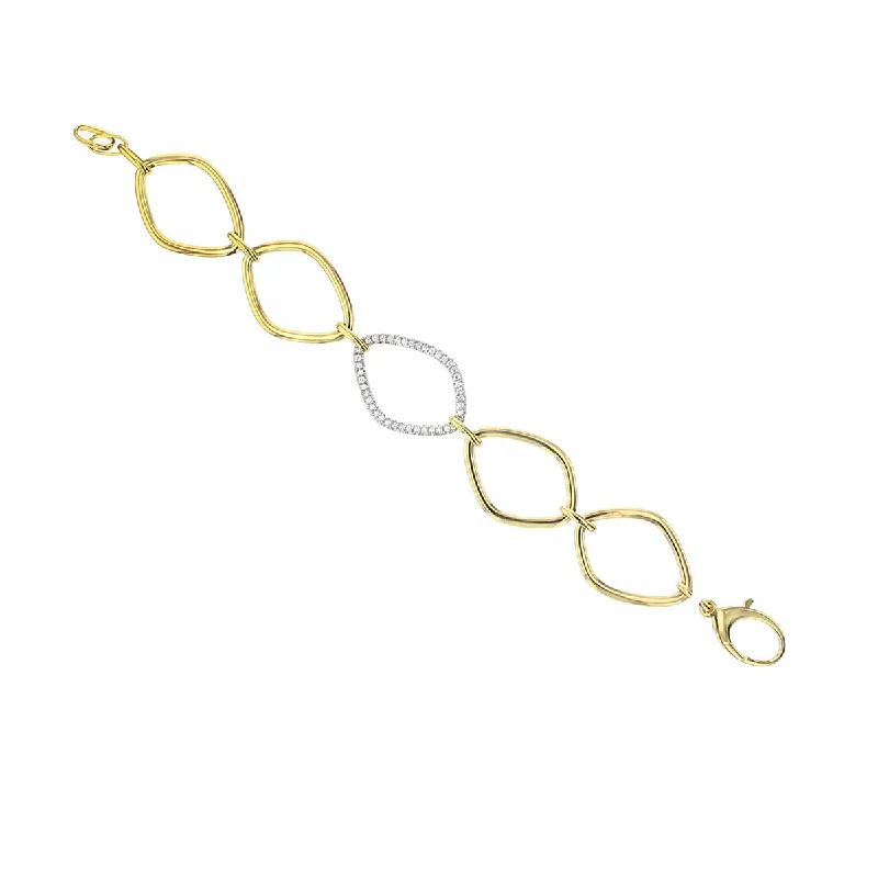 vintage diamond drop necklace 18K Yellow White Gold Diamond Large Gallet Link Bracelet vintage diamond drop necklace 18K Yellow White Gold Diamond Large Gallet Link Bracelet