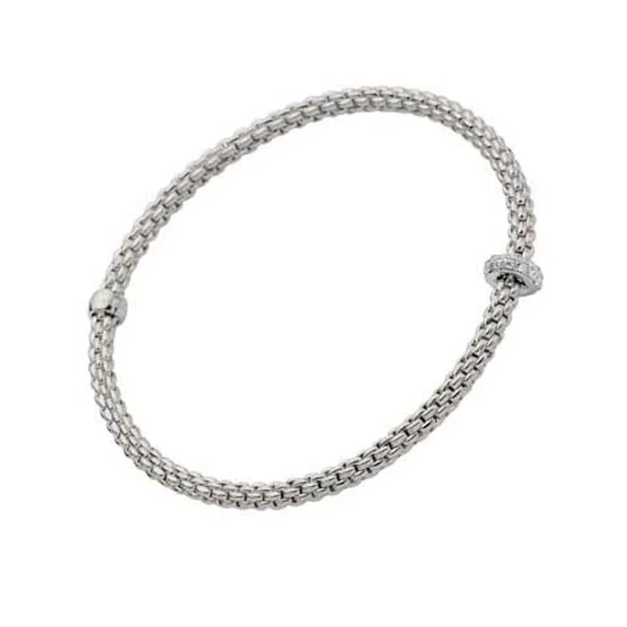 dainty heart charm necklace FOPE Prima Collection Flex'it Bracelet with Diamonds in 18K White Gold dainty heart charm necklace FOPE Prima Collection Flex'it Bracelet with Diamonds in 18K White Gold