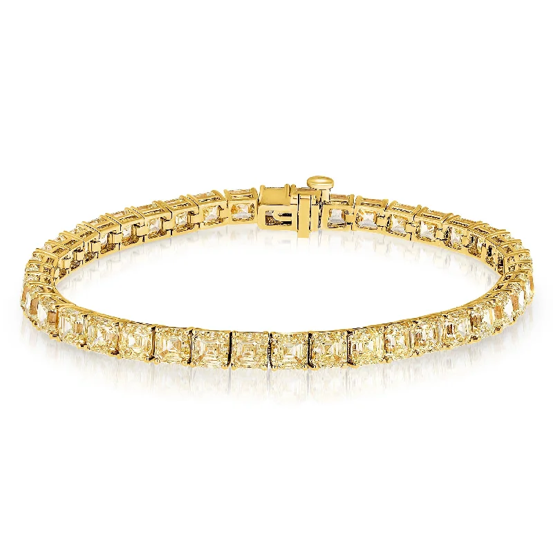 custom initial pendant necklace 20.87carat Exquisite Diamond Asscher-cut Canary Fancy Yellow Diamond Tennis Line Bracelet custom initial pendant necklace 20.87carat Exquisite Diamond Asscher-cut Canary Fancy Yellow Diamond Tennis Line Bracelet