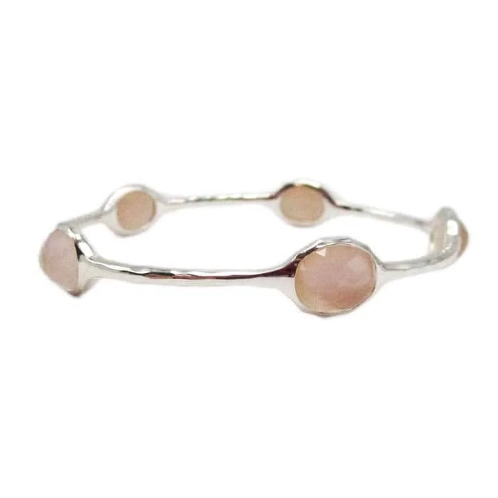 Ippolita Wonderland Pink Shell Doublet 5-Stone Bangle in Sterling Silver