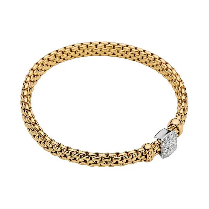 handmade beaded stretch bracelet FOPE Vendome Collection Flex'it Bracelet with Diamonds in 18K Yellow and White Gold handmade beaded stretch bracelet FOPE Vendome Collection Flex'it Bracelet with Diamonds in 18K Yellow and White Gold