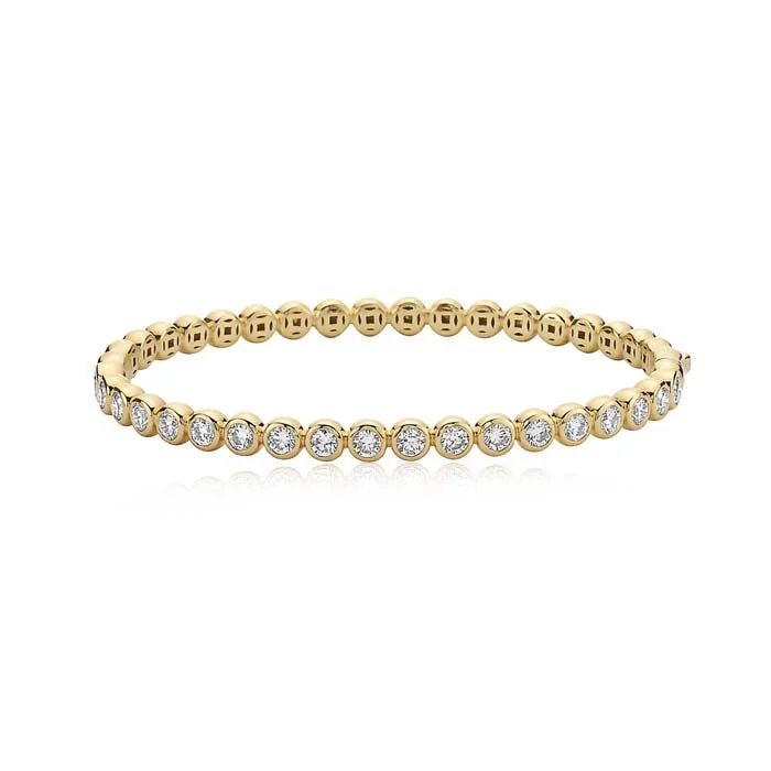 dainty chain bracelet layered Charles Krypell Diamond Bubble Bangle Bracelet in 18K Yellow Gold dainty chain bracelet layered Charles Krypell Diamond Bubble Bangle Bracelet in 18K Yellow Gold