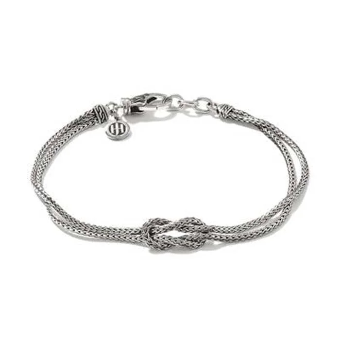 John Hardy Manah Classic Chain Love Knot Bracelet in Sterling Silver