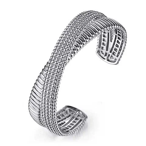 real peridot charm bracelet Gabriel & Co. Bujukan Criss-Cross Bangle in Sterling Silver