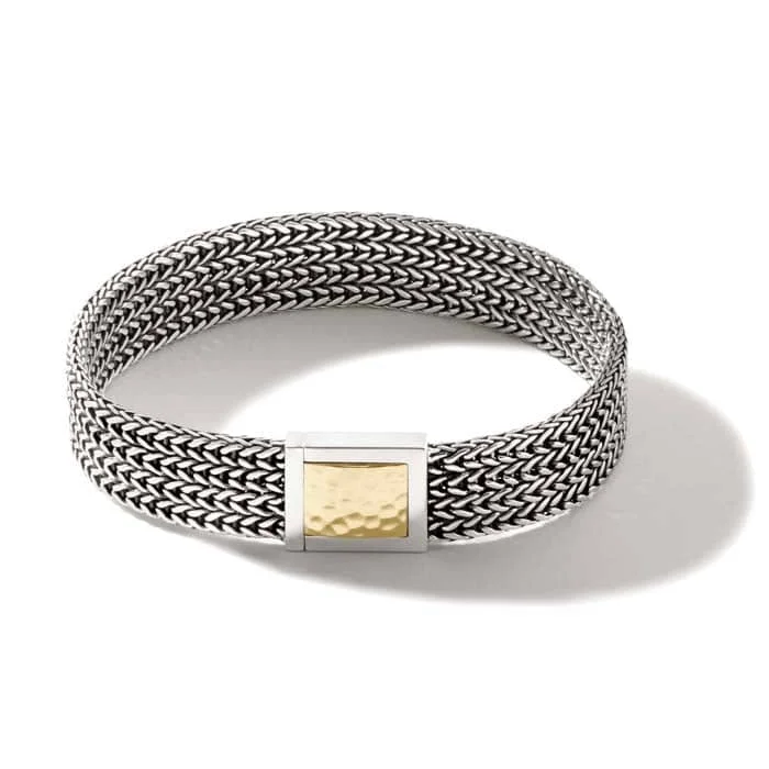 John Hardy Rata Chain Bracelet in Sterling Silver and 18K Yellow Gold