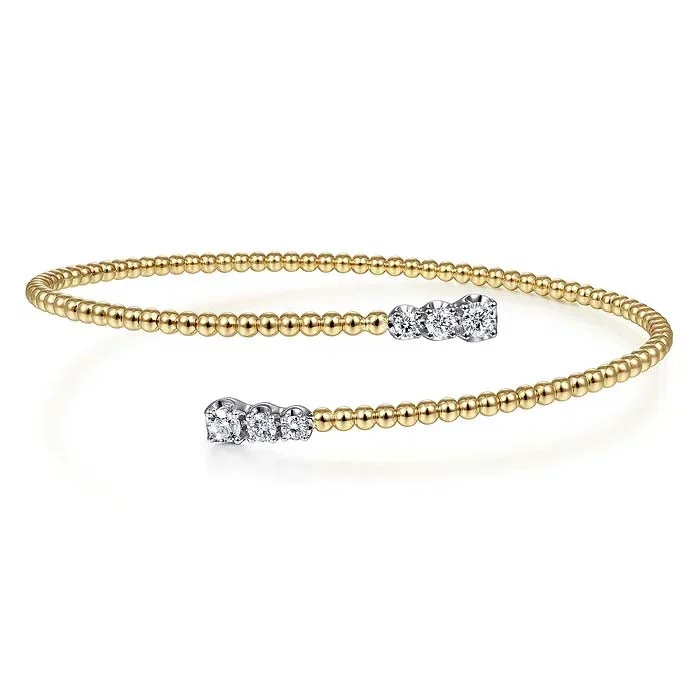 celestial orbit ring set Gabriel & Co. Bujukan Bead Bypass Bangle with Graduated Diamond Caps in 14K Yellow Gold celestial orbit ring set Gabriel & Co. Bujukan Bead Bypass Bangle with Graduated Diamond Caps in 14K Yellow Gold