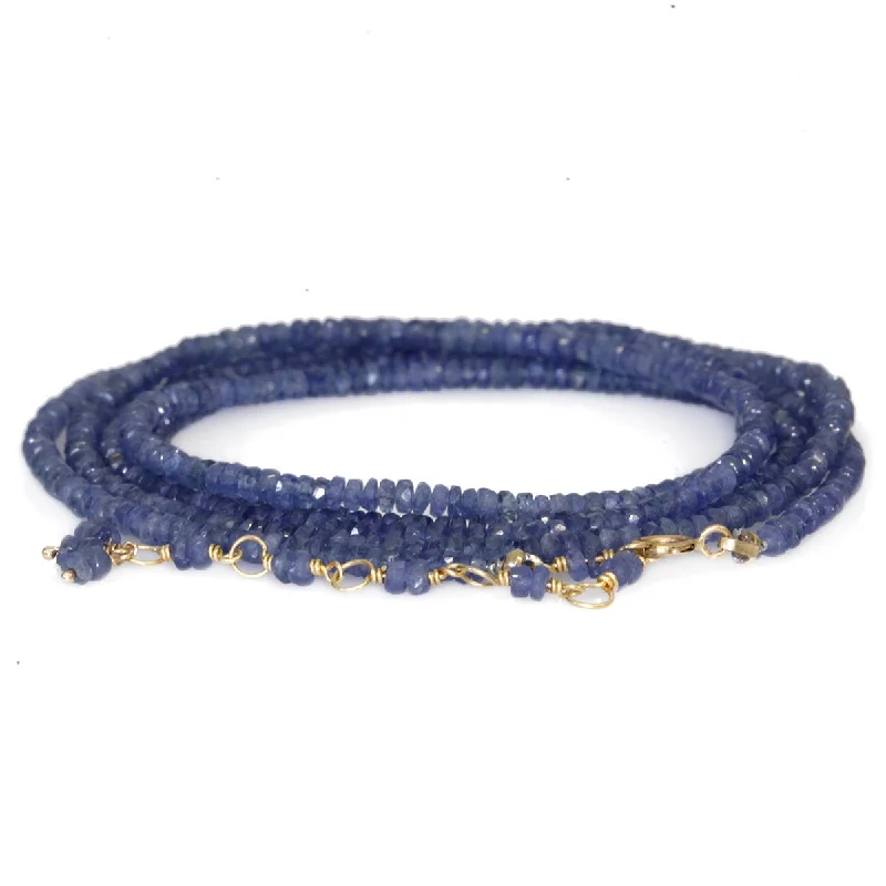 Sapphire Beaded Wrap Bracelet