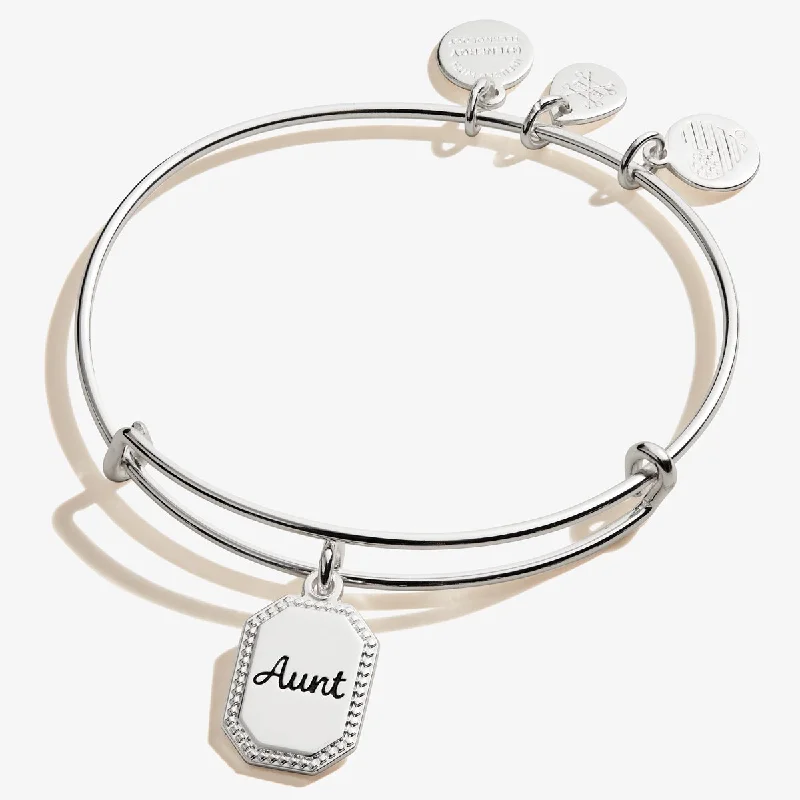 sterling silver angel wing pendant Aunt, 'Trusting Guide' Charm Bangle