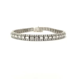minimalist sapphire drop necklace BAGUETTE AND ROUND DIAMOND TENNIS BRACELET