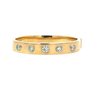 vintage cameo brooch jewelry Bangle Bracelet with Five Diamonds