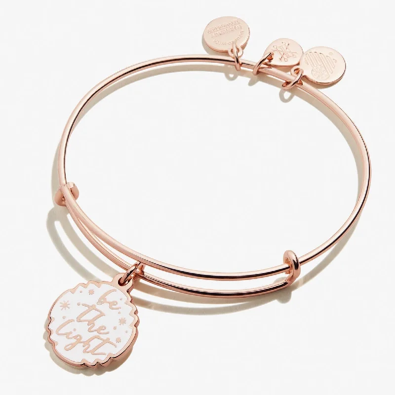rose gold cartilage barbell 'Be the Light' Charm Bangle