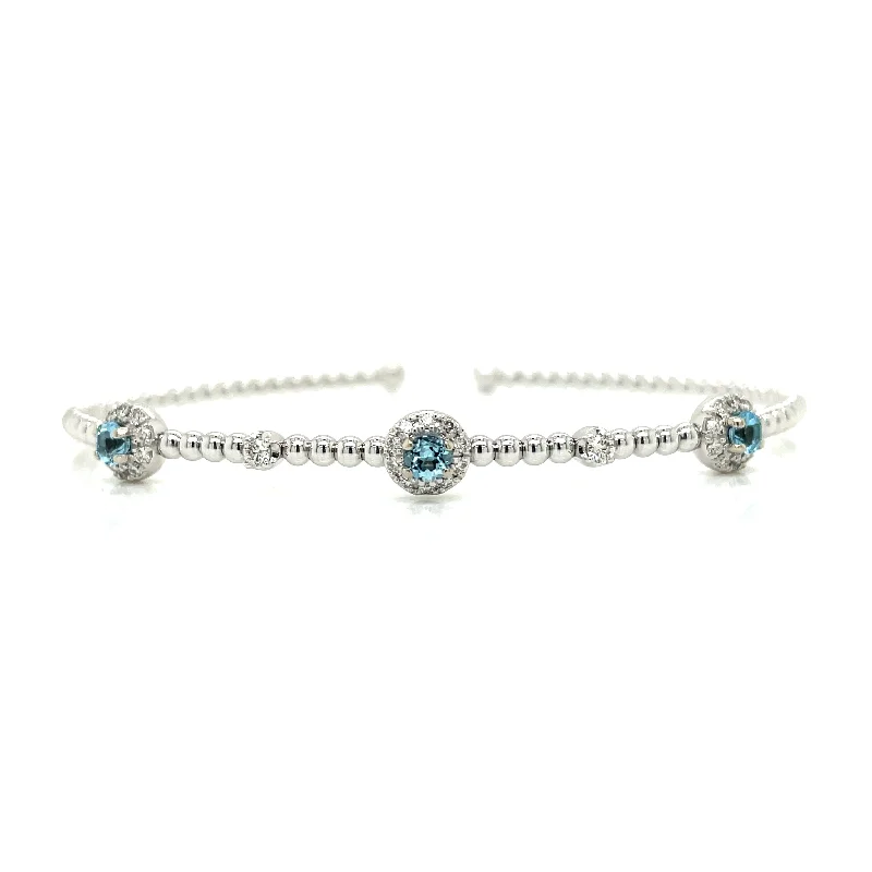 silver moon and star pendant Bracelet/Diamond