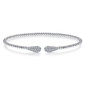 minimalist moonstone bracelet BUJUKAN BEAD CUFF BRACELET WITH DIAMONDS