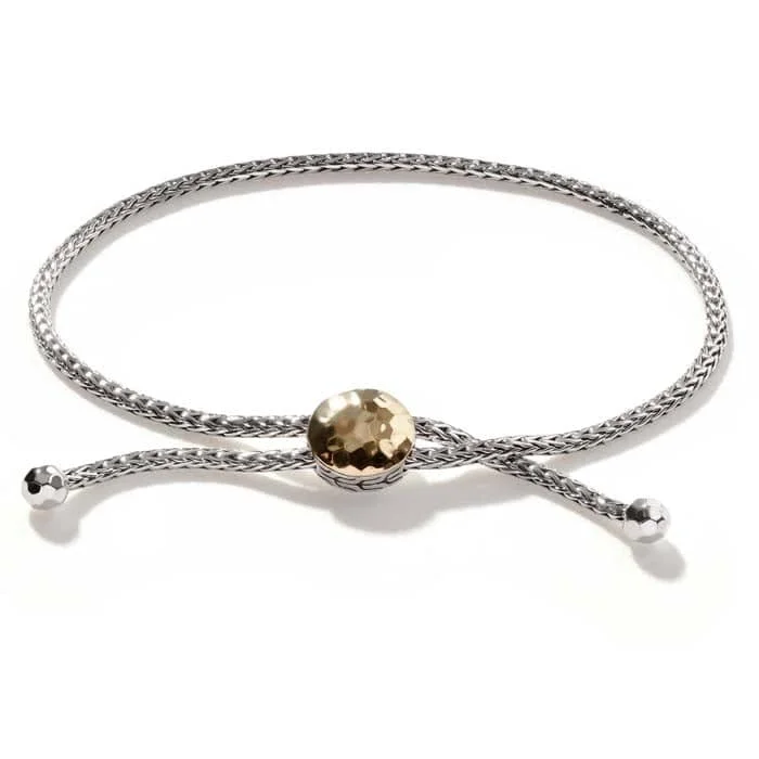 John Hardy Palu Classic Chain Pull-Through Bracelet in Sterling Silver and 18K Yellow Gold