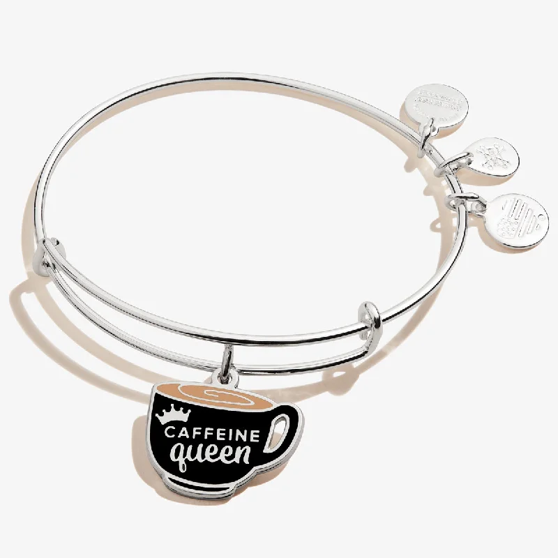 dainty snake ring gold 'Caffeine Queen' Coffee Mug Charm Bangle