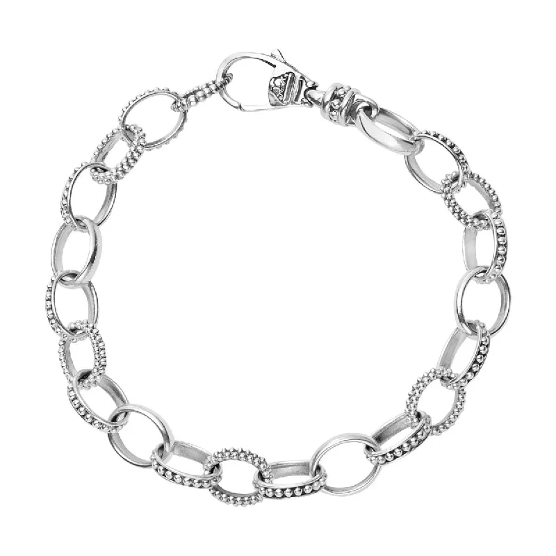 birthstone stacking rings set Caviar Bead Link Bracelet