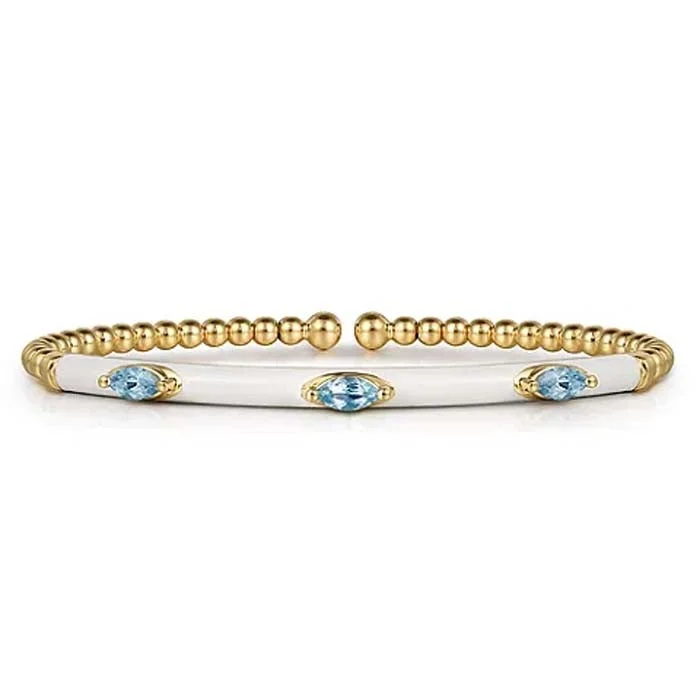 vintage turquoise pendant necklace Gabriel & Co. White Enamel Bujukan Split Bangle with Blue Topaz in 14K Yellow Gold vintage turquoise pendant necklace Gabriel & Co. White Enamel Bujukan Split Bangle with Blue Topaz in 14K Yellow Gold