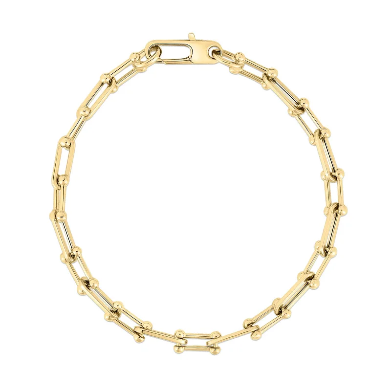 fine silver herringbone necklace Designer Gold 18K Yellow Gold Bracelet