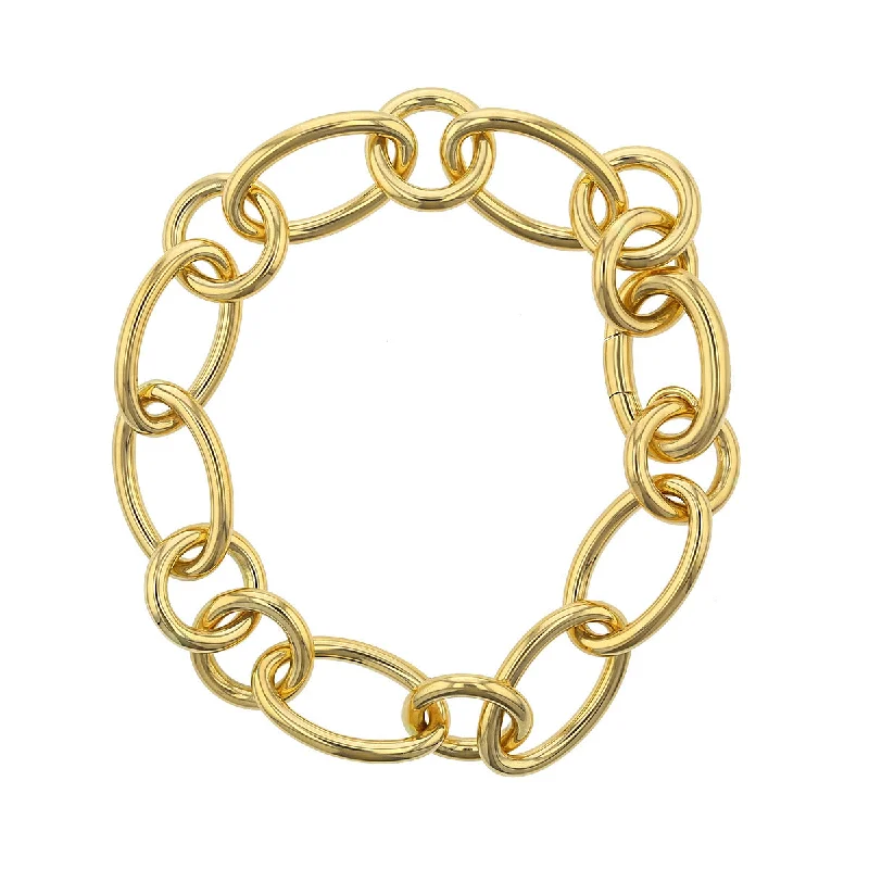 women’s leather wrap bracelet Designer Gold 18K Yellow Gold Link Bracelet